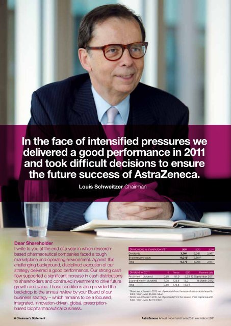 AstraZeneca Annual Report and Form 20-F Information 2011