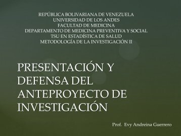 presentaciÃ³n y defensa del anteproyecto de investigaciÃ³n