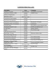 unified pricing list - First American Title Insurance Company of New ...