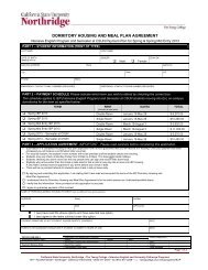 dormitory housing and meal plan agreement - Tseng College