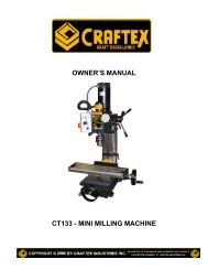 owner's manual ct133 - mini milling machine - Busy Bee Tools