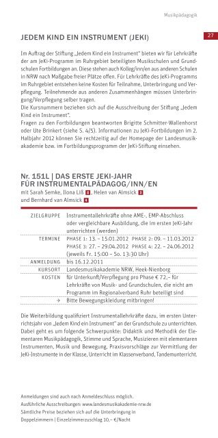 Liebe Freunde der Landesmusikakademie - Landesmusikakademie ...