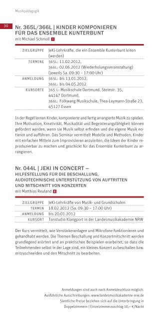 Liebe Freunde der Landesmusikakademie - Landesmusikakademie ...