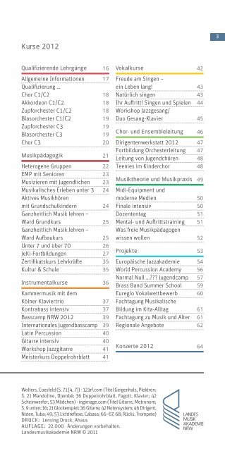 Liebe Freunde der Landesmusikakademie - Landesmusikakademie ...