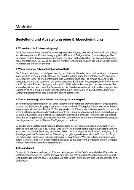 Erbbescheinigung