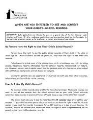 when are you entitled to see and correct your child's school records