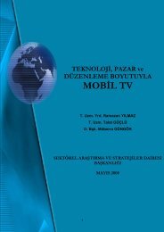 TEKNOLOJÄ°, PAZAR ve DÃZENLEME BOYUTUYLA MOBÄ°L TV