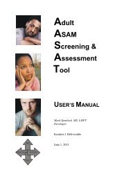 Adult ASAM Screening & Assessment Tool - Alabama Department of ...