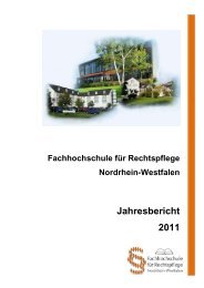 Jahresbericht 2011 - Fachhochschule für Rechtspflege Nordrhein ...