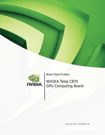 NVIDIA Tesla C870 GPU Computing Board