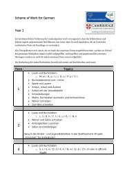 Scheme of Work for German Year 1 Term Topics 1 2 3