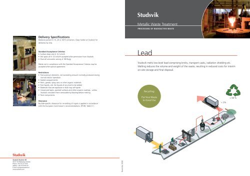 Melting of lead - Studsvik