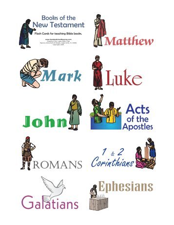 Print New Testament Flash Cards - Sunday School Sources