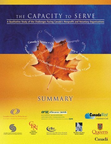 A Qualitative Study of the Challenges Facing Canada's Nonprofit ...