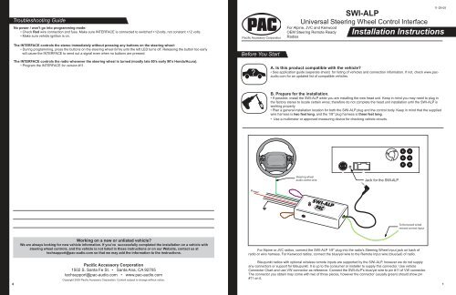 SWI-ALP - Pacific Accessory Corporation - PAC Audio