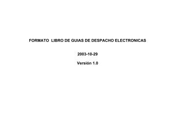 FORMATO LIBRO DE GUIAS DE DESPACHO ELECTRONICAS ...