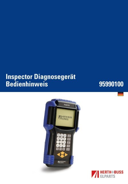 Inspector DiagnosegerÃ¤t Bedienhinweis 95990100 - Autoteilefrau.eu