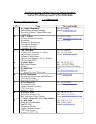 List of Participants - Department of Biotechnology