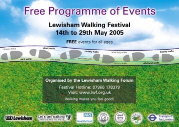 Lewisham Walking Festival 14th to 29th May 2005 FREE