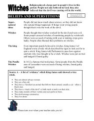 BELIEFS AND SUPERSTITIONS - School History