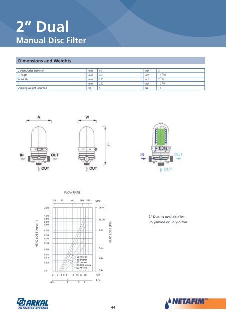 Arkal Filters Catalogue - Netafim