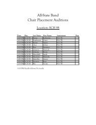 All-State Band Chair Placement Auditions