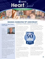 EMANUEL CELEBRATING 90th ANNIVERSARY - Emanuel Medical ...