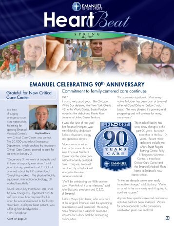 EMANUEL CELEBRATING 90th ANNIVERSARY - Emanuel Medical ...