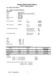 VESSEL PARTICULARS (FORM C) - Petredec