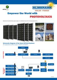 PHOTOVOLTAICS - Klinkmann.