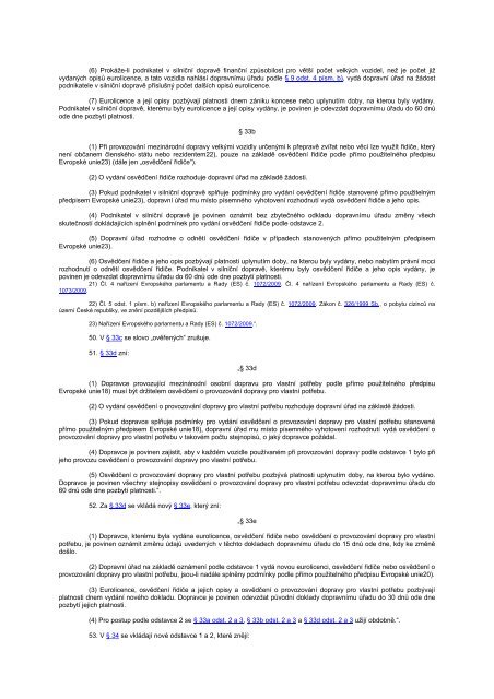 119/2012 Sb. ZÃƒÂKON Ã„ÂŒÃƒÂST PRVNÃƒÂ ZmÃ„Â›na zÃƒÂ¡kona o silniÃ„ÂnÃƒÂ­ dopravÃ„Â›