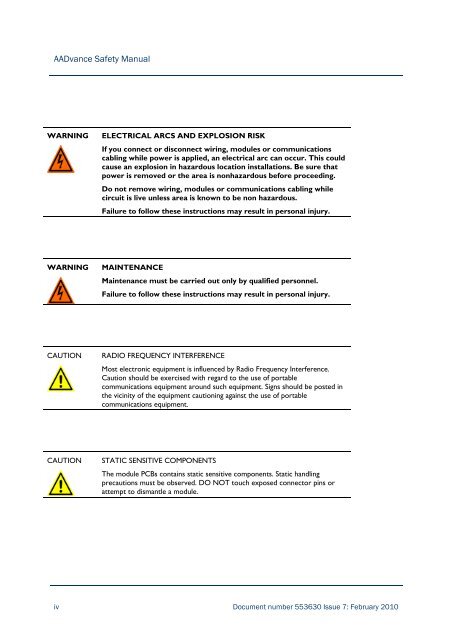 AADvance Safety Manual - Tuv-fs.com
