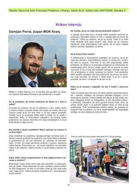 Krik 2 - Osnovna Å¡ola Franceta PreÅ¡erna Kranj