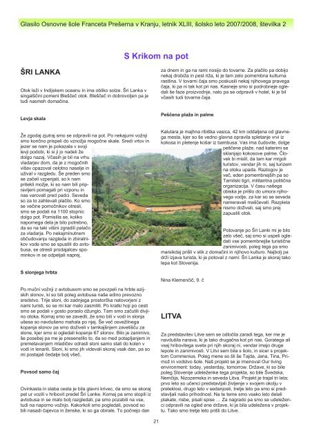 Krik 2 - Osnovna Å¡ola Franceta PreÅ¡erna Kranj