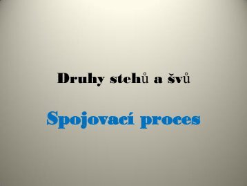 Druhy stehů a švů