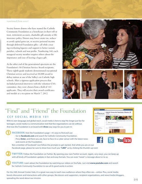 Spring 2012 Newsletter - Catholic Community Foundation