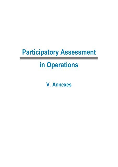 Participatory Assessment - Refworld