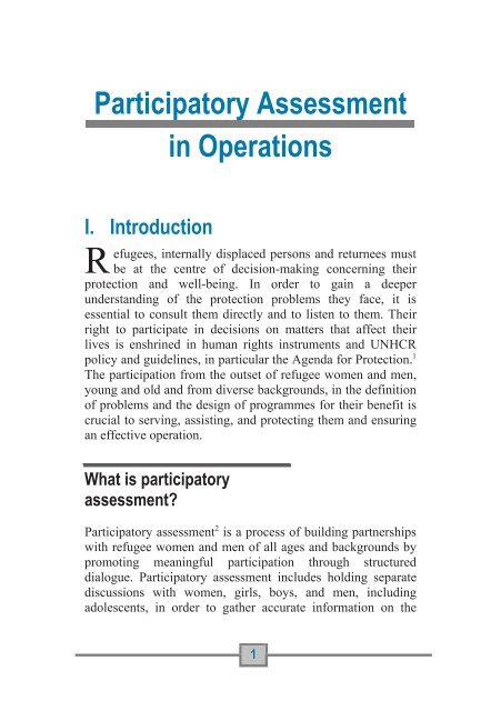 Participatory Assessment - Refworld