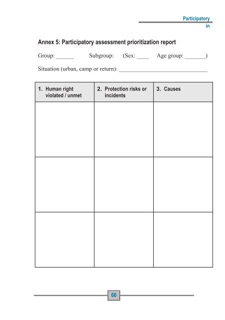 Participatory Assessment - Refworld