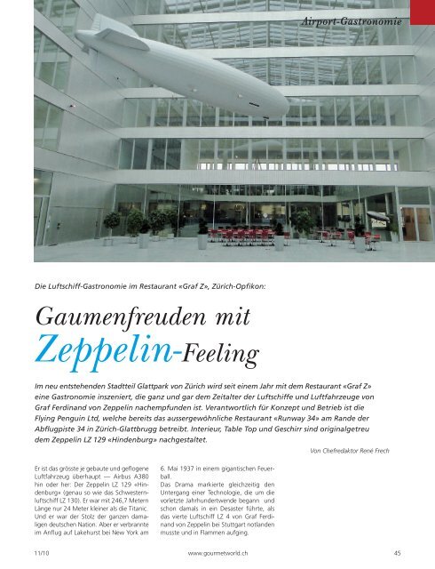 Zeppelin-Feeling - Kreis Gastro- und Hotelbedarf