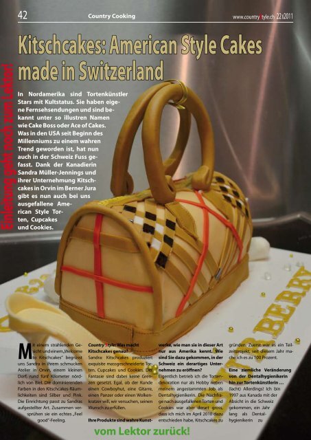 Kitschcakes: American Style Cakes made in Switzerland