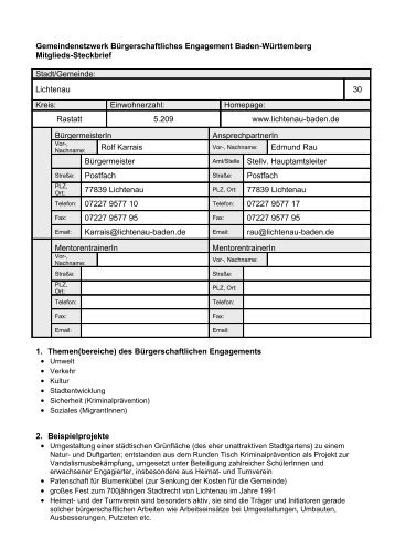 Gemeindenetzwerk Bürgerschaftliches Engagement Baden ...