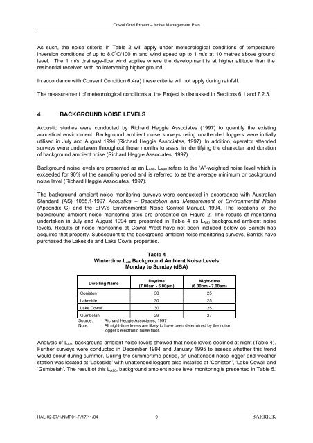 November 2004 (PDF 11.6 MB) - Barrick Gold Corporation