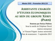 TÃ©lÃ©charger les slides de la soutenance - Master Ãconomie AppliquÃ©e