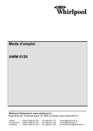 Mode d'emploi AWM 6120 - Whirlpool