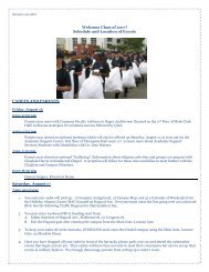 Schedule and Location of Events CADETS AND ... - The Citadel