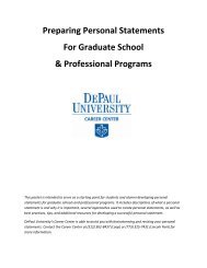 Preparing Personal Statements For Graduate School - The Career ...