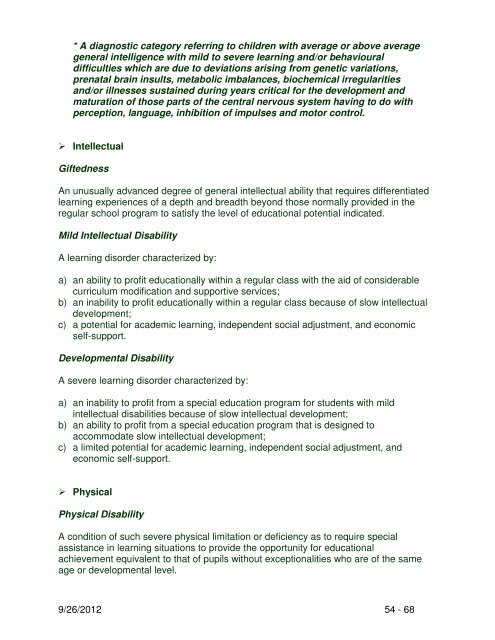 Special Education Plan 2012-2013 - Algoma District School Board