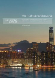 年第3 季中國主要城市單方造價指標 - Rider Levett Bucknall