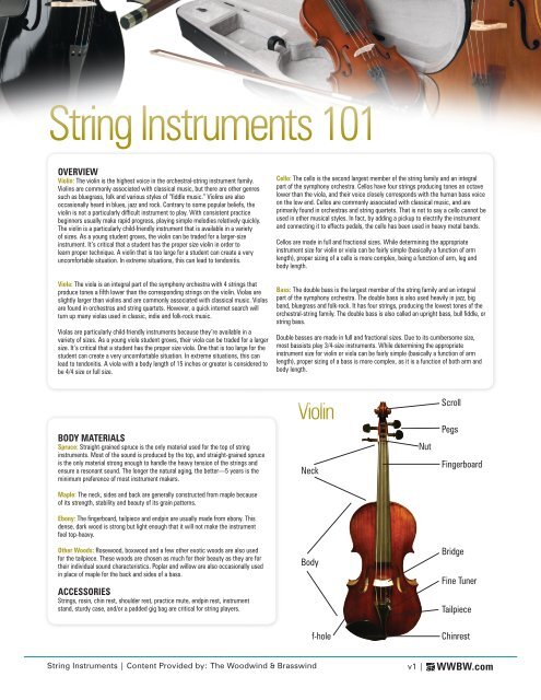 String Instruments 101